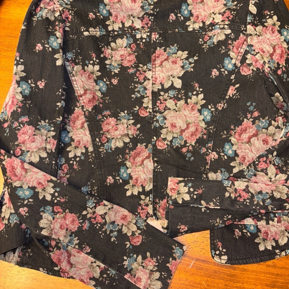 Free people Floral cotton Women's small blazer Jacket - Picture 3 of 8
